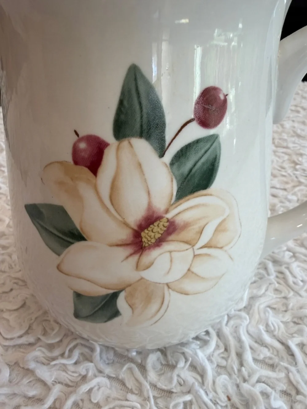 Vintage ~ Savannah Grove Collection Magnolia Large Stoneware 64 OZ Pitcher